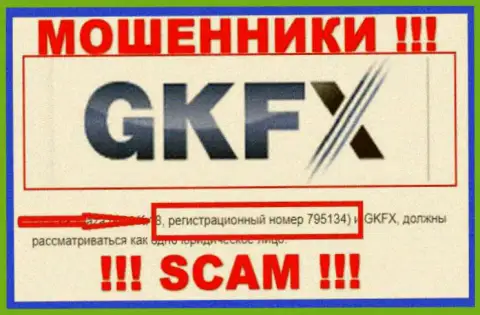 Номер регистрации еще одних мошенников сети internet конторы GKFXECN Com: 795134