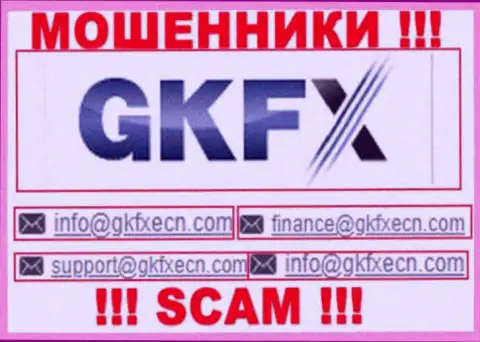 В контактной информации, на интернет-ресурсе разводил GKFX ECN, размещена вот эта электронная почта