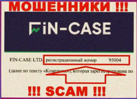 Номер регистрации компании Fin Case: 95004