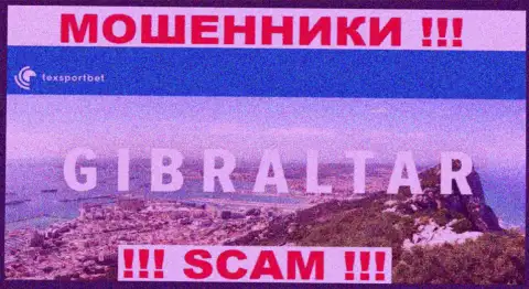 ТексСпортБет - это интернет-мошенники, их адрес регистрации на территории Gibraltar