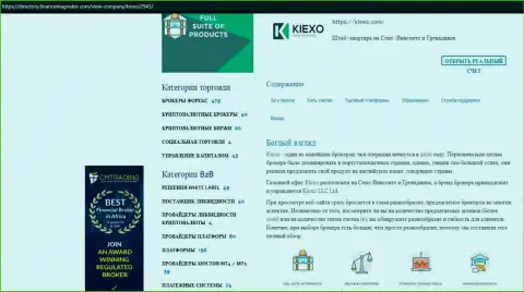 Статья про FOREX дилинговый центр Kiexo Com представлена на web-ресурсе Directory FinanceMagnates Com