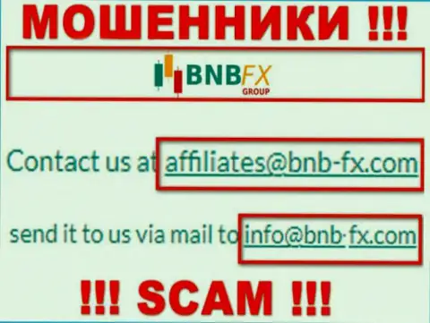 Адрес электронного ящика мошенников БНБ-ФИкс Ком, информация с официального веб-сайта