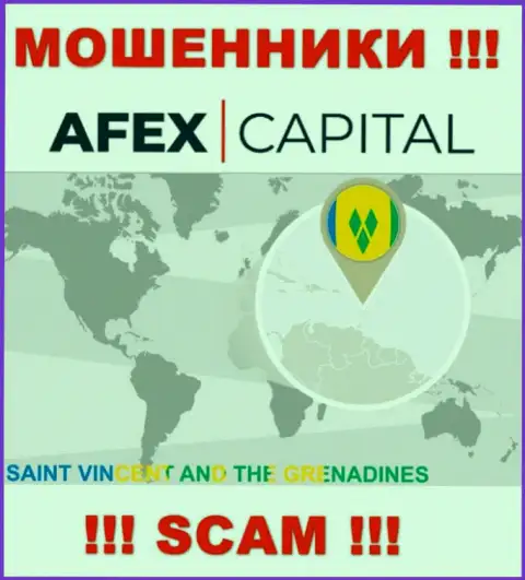 AfexCapital намеренно прячутся в оффшорной зоне на территории Сент-Винсент и Гренадины, шулера