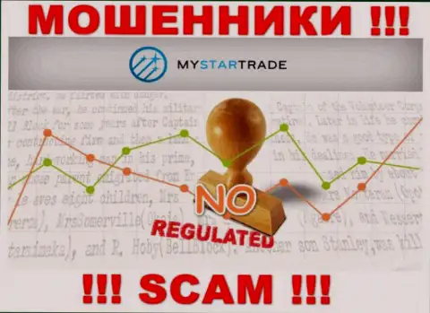 У My Star Trade на онлайн-сервисе не имеется инфы о регуляторе и лицензии организации, а следовательно их вовсе нет