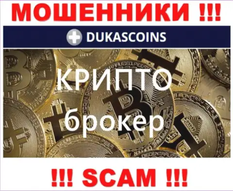 Сфера деятельности internet мошенников ДукасКоин - это Crypto trading, но помните это кидалово !