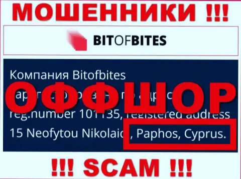 BitOfBites Com - это internet махинаторы, их место регистрации на территории Cyprus