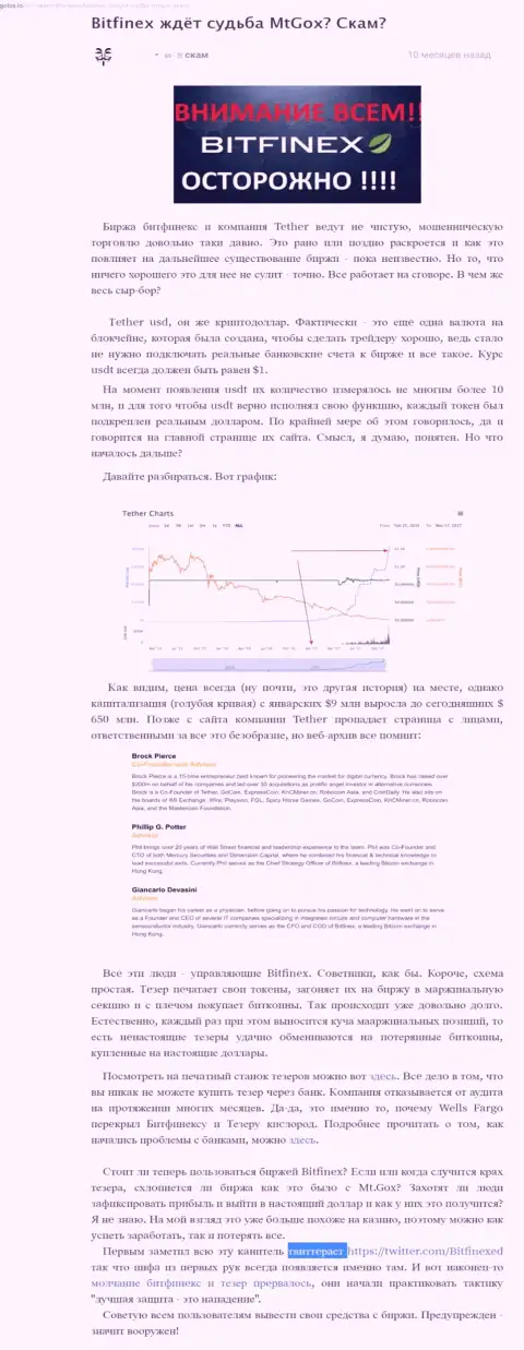 Bitfinex очевидные мошенники, будьте осторожны доверившись им (обзор)