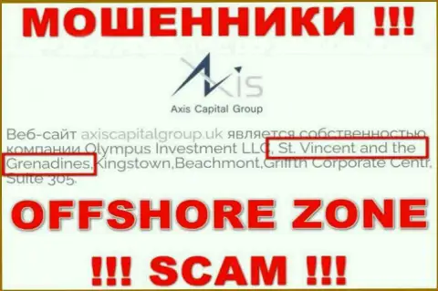 Axis Capital Group - это интернет-мошенники, их место регистрации на территории St. Vincent and the Grenadines