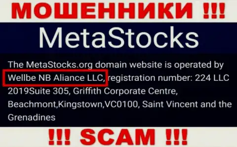 Юр лицо конторы Meta Stocks - Wellbe NB Aliance LLC, инфа позаимствована с официального интернет-площадки
