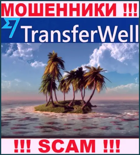 Не попадитесь в грязные руки воров TransferWell - скрыли информацию об официальном адресе регистрации