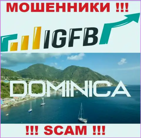 На сайте IGFB One говорится, что они разместились в офшоре на территории Dominica