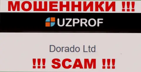 Организацией Юз Проф управляет Dorado Ltd - сведения с официального сайта мошенников