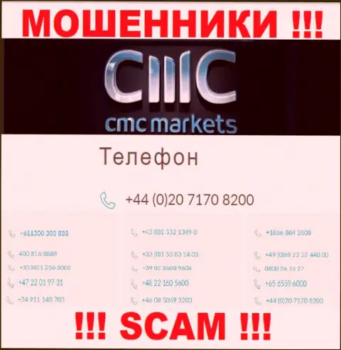 Ваш номер телефона попал на удочку интернет-ворюг CMC Markets - ожидайте звонков с разных номеров
