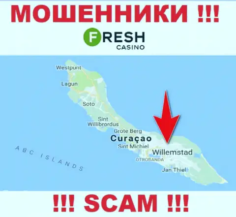 Curaçao - здесь, в офшоре, зарегистрированы мошенники Фреш Казино