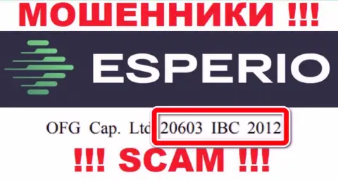 OFG Cap. Ltd - номер регистрации интернет-мошенников - 20603 IBC 2012