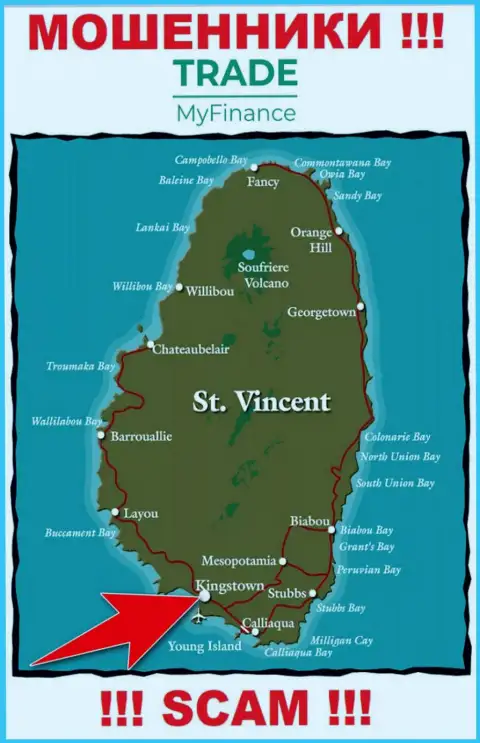 Юридическое место регистрации мошенников ТрейдМайФинанс Ком - Kingstown, Saint Vincent and the Grenadines