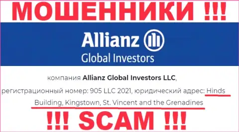 Оффшорное месторасположение Allianz Global Investors по адресу - Hinds Building, Kingstown, St. Vincent and the Grenadines позволяет им свободно воровать