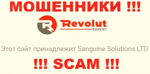 Информация об юридическом лице интернет кидал Sanguine Solutions LTD