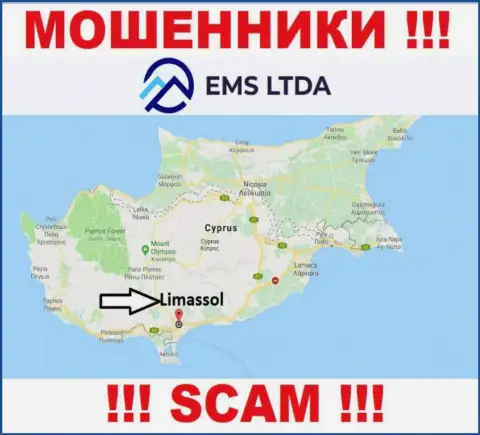 Мошенники EMS LTDA базируются на территории - Limassol, Cyprus