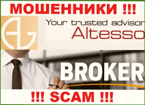 AlTesso Com заняты обманом доверчивых клиентов, промышляя в области Broker
