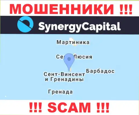 На своем сайте Синерджи Капитал написали, что зарегистрированы они на территории - Kingstown, St. Vincent and the Grenadines