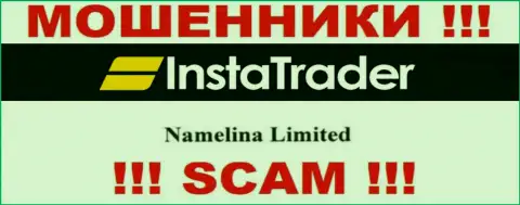 Юридическое лицо компании InstaTrader - это Namelina Limited, информация позаимствована с официального портала