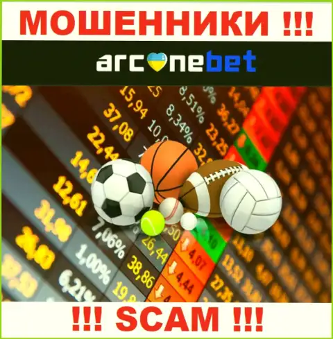 ArcaneBet - это хитрые мошенники, тип деятельности которых - Букмекер