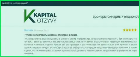 Об дилере Кауво Капитал несколько отзывов на сайте kapitalotzyvy com