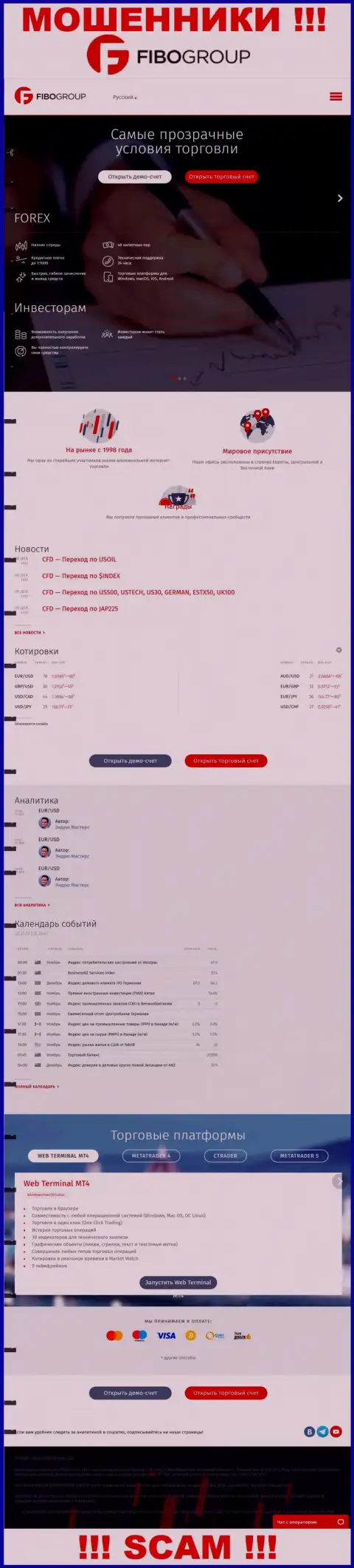 FiboForex Org - это сайт ФибоФорекс, где легко возможно угодить в капкан этих обманщиков