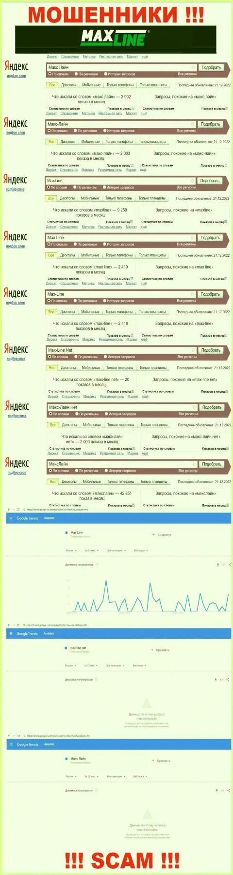 Какое именно число брендовых online-запросов в поисковиках сети Интернет есть по компании МаксЛайн