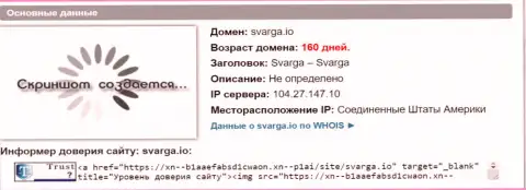 Возраст домена forex брокера Сварга, согласно информации, которая получена на веб-сайте довериевсети рф