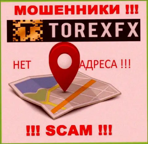TorexFX не указали свое местонахождение, на их web-портале нет сведений о адресе регистрации